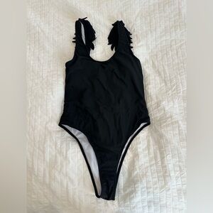 Black swimsuit with angel wings size Small